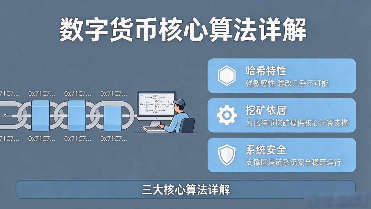 数字货币的核心算法_数字货币核心密码学算法 比特币SHA-256哈希函数特性 区块链交易安全非对称加密算法