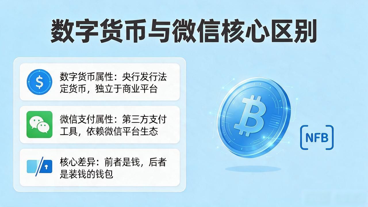 数字人民币法偿性_数字货币与微信支付区别_数字货币与微信区别