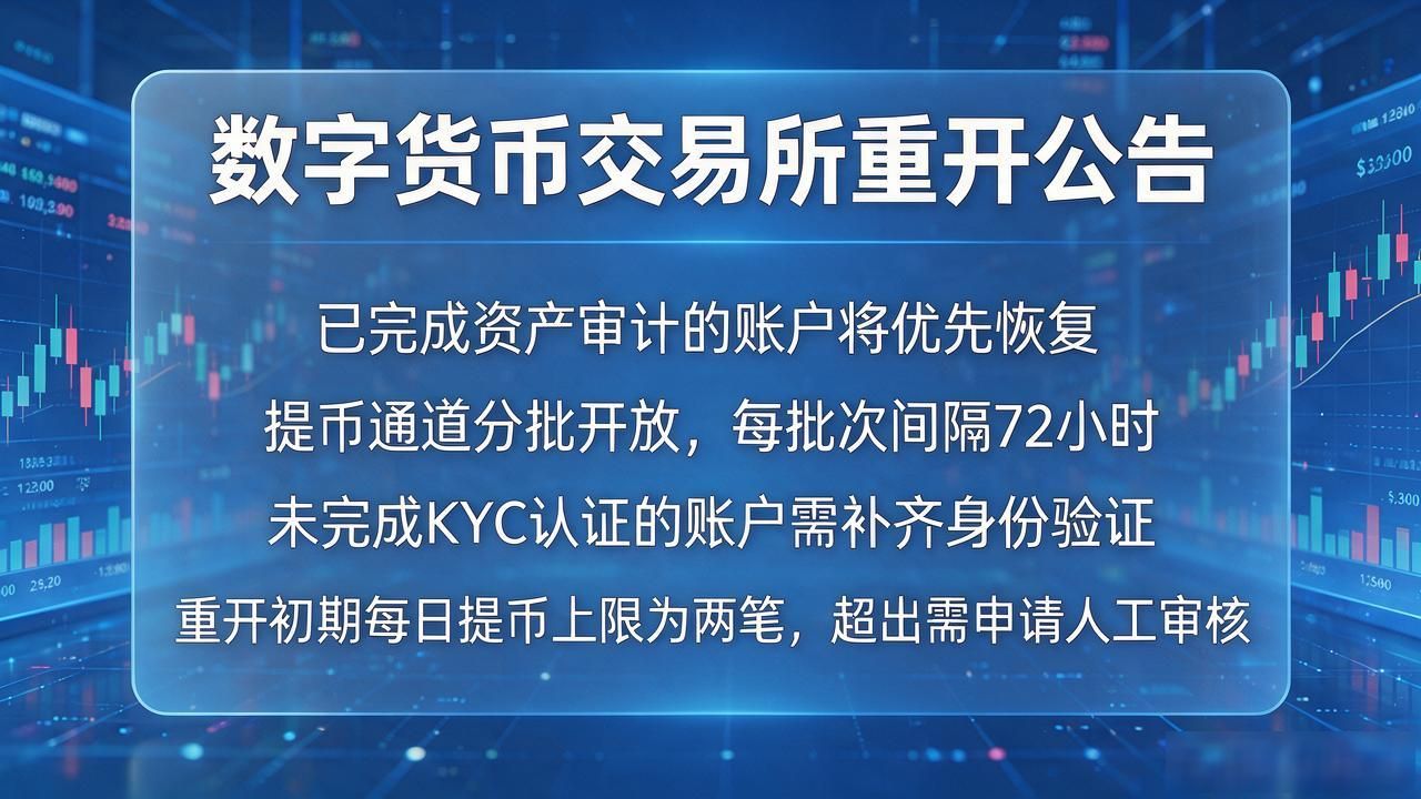数字货币交易所恢复交易服务_数字货币交易所将重开_交易所关闭三年后提币细则