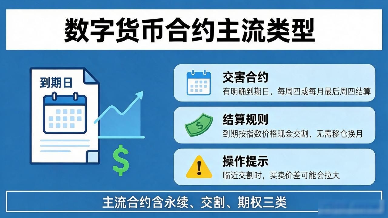 数字货币合约类型科普 永续合约与交割合约区别 新手做数字货币合约选哪种_数字货币中有哪种合约