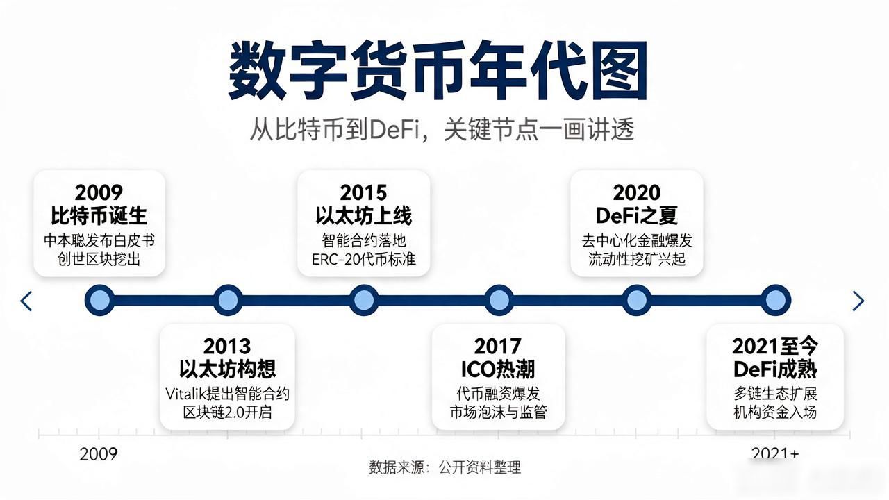 数字货币年代图高清_币圈关键事件时间轴标注_高清比特币数字资产年代图