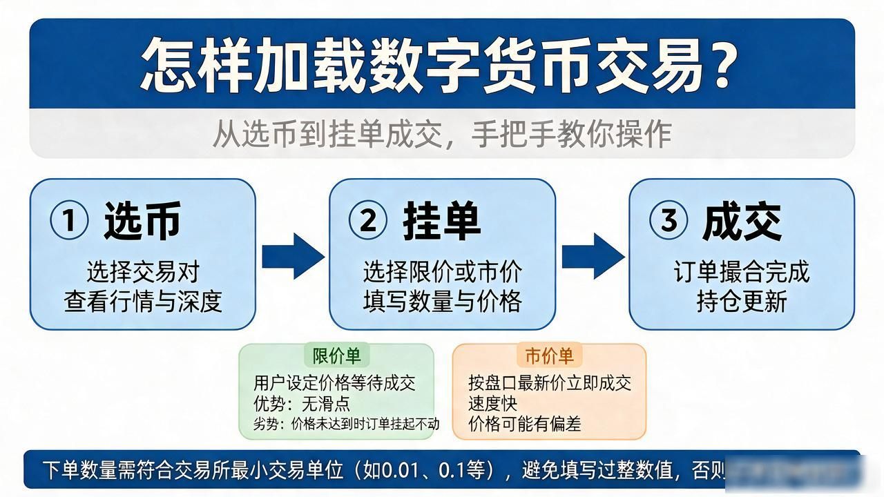 限价单与市价单区别新手指南_怎样加载数字货币交易_数字货币交易挂单步骤详解