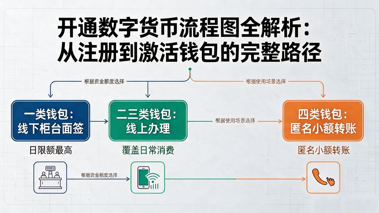 数字人民币开通流程_身份核验钱包开立_开通数字货币流程图