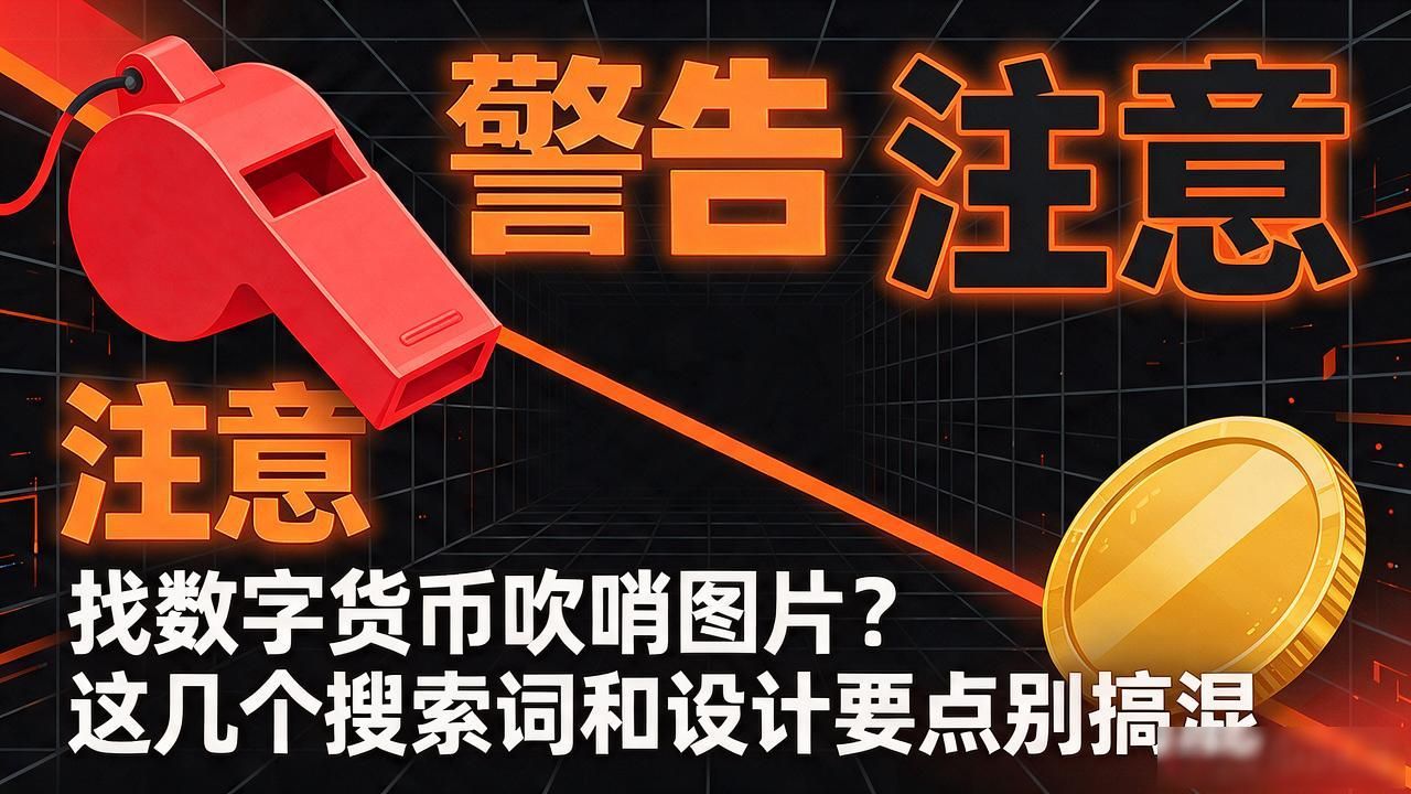 数字货币吹哨图片_whistle crypto alert_crypto warning whistle illustration
